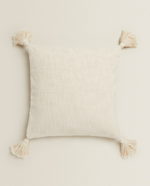 Tassel cushion cover