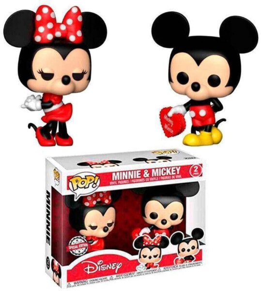 Funko POP! Valentine Mickey & Minnie - 2-Pack Vinyl Figures 10cm, Mehrfarbig, One Size