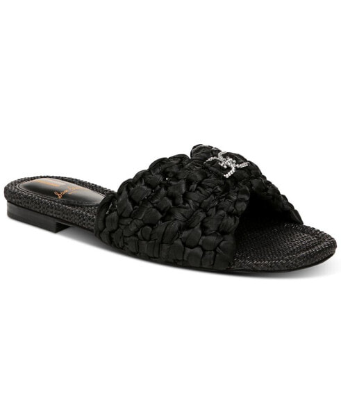 Women's Bridget Embellished Knotted Slide Flat Sandals