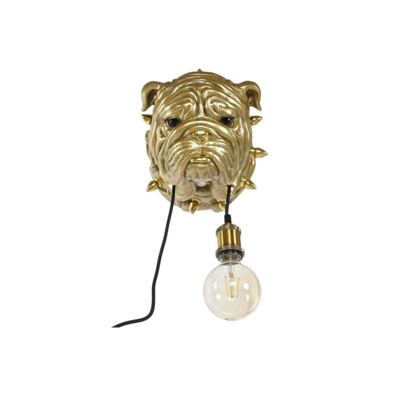 Wall Lamp Home ESPRIT Golden Resin 50 W Modern Bulldog 220 V 25 x 23 x 29 cm