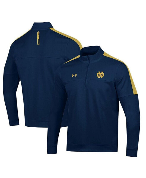 Men's Navy Notre Dame Fighting Irish Midlayer Half-Zip Jacket