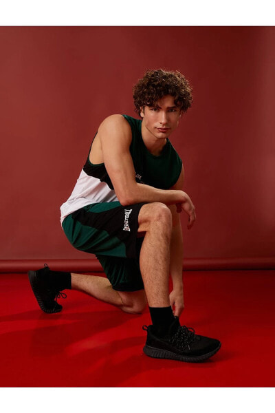 Шорты мужские баскетбольные с большим размером Koton [-]:ощнутый плотного Ткань Ткань, Оверсайз, с принтом, с карманами