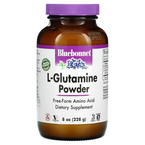 Аминокислоты Bluebonnet Nutrition L-Glutamine Powder, 8 унций (228 г)