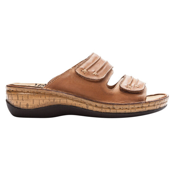 Propet June Slide Womens Size 6.5 D Casual Sandals WSO001L-TAN