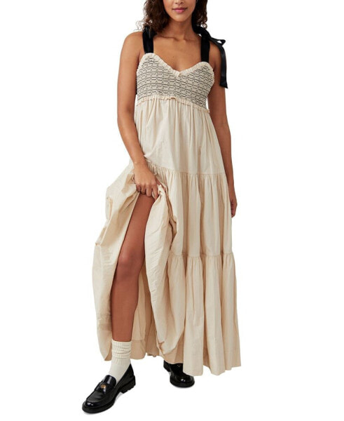 Women's V-Neck Tiered Maxi Dress