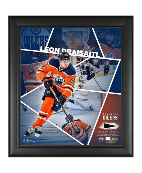 Leon Draisaitl Edmonton Oilers Framed 15'' x 17'' Impact Player Collage with a Piece of Game-Used Puck - Limited Edition of 500