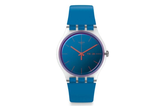 Часы наручные Swatch SUOK711 41мм синий силиконовый ремешок