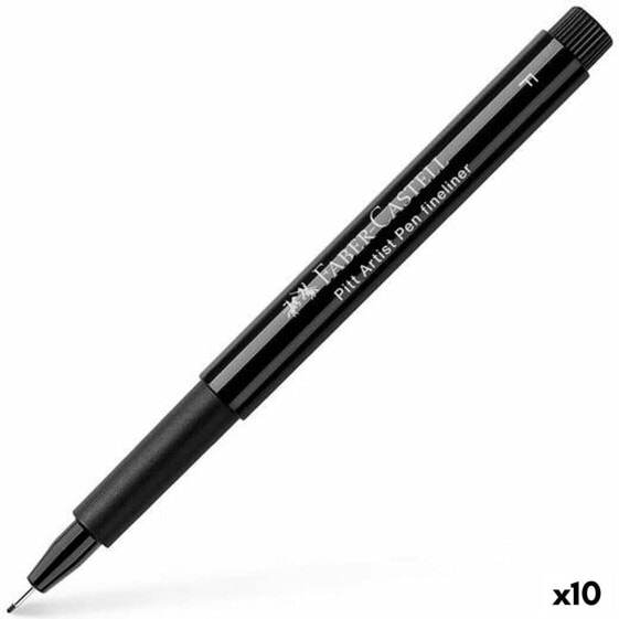 Felt-tip pens Faber-Castell Pitt Artist Fineliner F Black (10 Units)