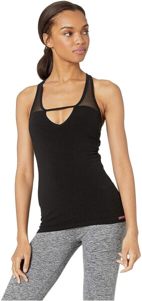 Hard Tail 180523 Womens Mesh Racerback Activewear Tank Top Black Size Medium