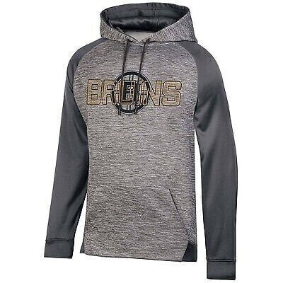 NHL Boston Bruins Men's Gray Performance Hooded Sweatshirt - M