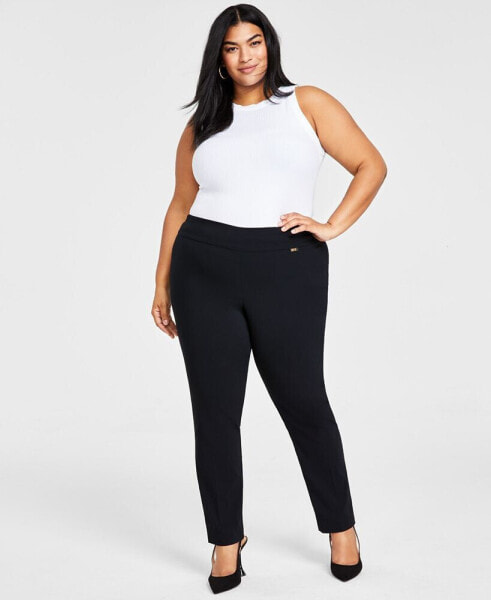 Plus and Petite Plus Size Tummy-Control Skinny Pants, Created for Macy's