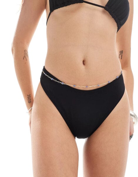 Weekday Shore bikini bottom in black