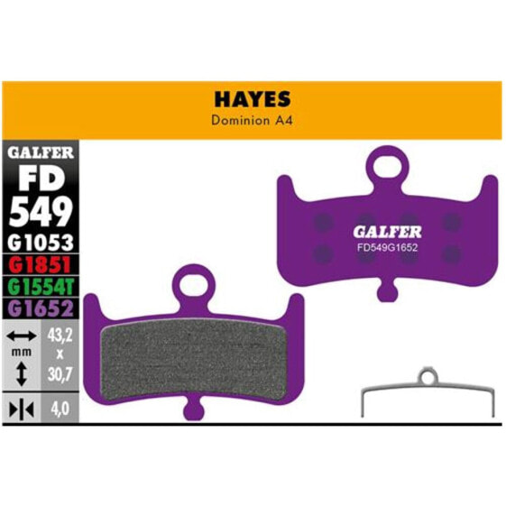 GALFER 459 E-Bike Hayes Dominion A4 Disc Brake Pads