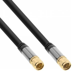InLine Premium SAT cable - 4x shielded - 2x F-male - >110dB - black - 3m