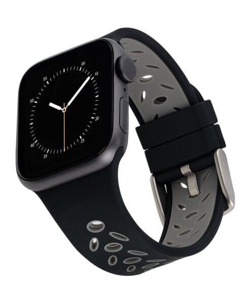 Ремешок для часов WITHit черный и серый спортивный силиконовый, совместимый с Apple Watch 38/40/41 мм