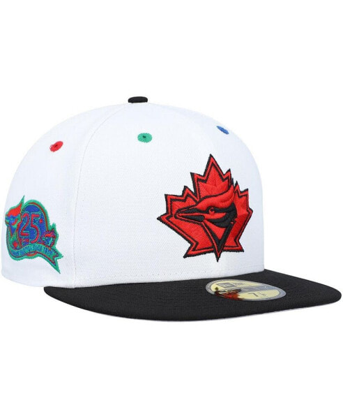 Головной убор мужской New Era белый, черный Toronto Blue Jays 25-летие Primary Eye 59FIFTY Fitted Hat