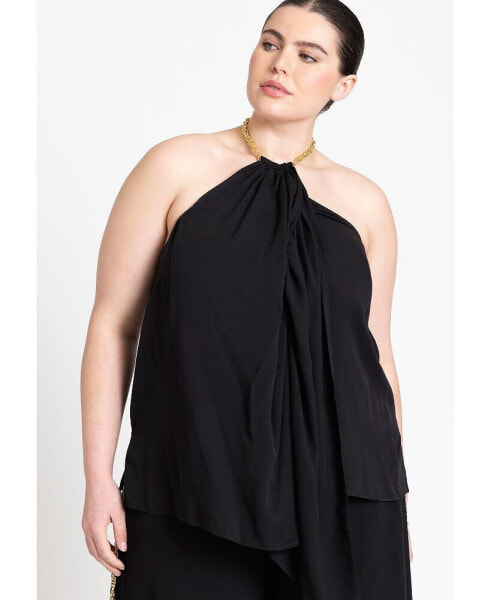 Plus Size Hardware Drape Top