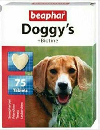 Витамины и добавки для кошек и собак beaphar Doggys Biotin 75 шт.