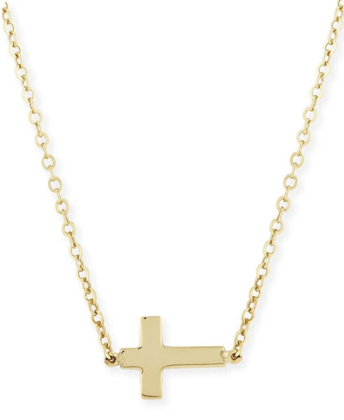 Macy's sideways Cross Necklace Set in 14k Gold