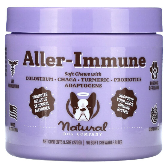 Мягкие витаминные капли для собак всех возрастов, 90 шт, 270 г Natural Dog Company Aller-Immune