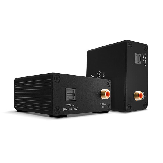 Lindy 150m TosLink & Coaxial Digital Audio Extender - AV transmitter & receiver - 150 m - Wired - Black