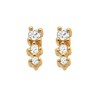 Jac Jossa Hope DE758 elegant gold-plated diamond and topaz earrings