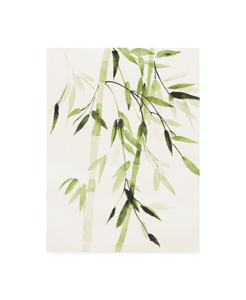 Danhui Nai Bamboo Leaves V Green Canvas Art - 19.5" x 26"