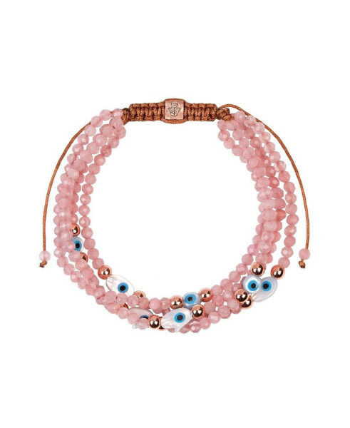 Vision of Love - Rose Quartz Evil Eye Bracelet