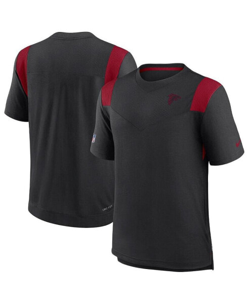 Men's Black Atlanta Falcons Sideline Tonal Logo Performance Player T-shirt