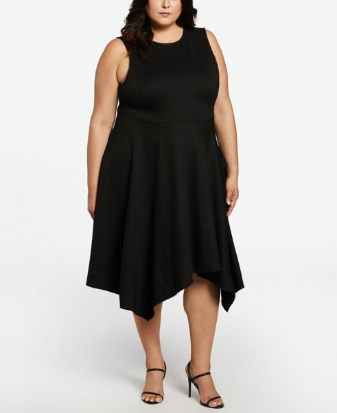 Платье безрукавка Ella Rafaella plus Size Draped Skirt Ponte