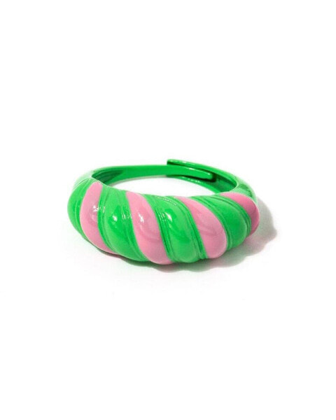 Women's Enamel Croissant Ring