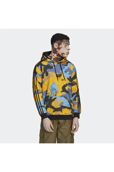 Erkek Sweatshırts Kapşonlu Camo Aop Hoodıe Hk2804