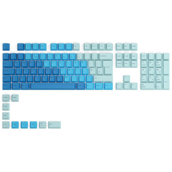 Glorious GPBT Keycaps - 115 PBT Tastenkappen, ISO, UK-Layout, Caribbean Ocean