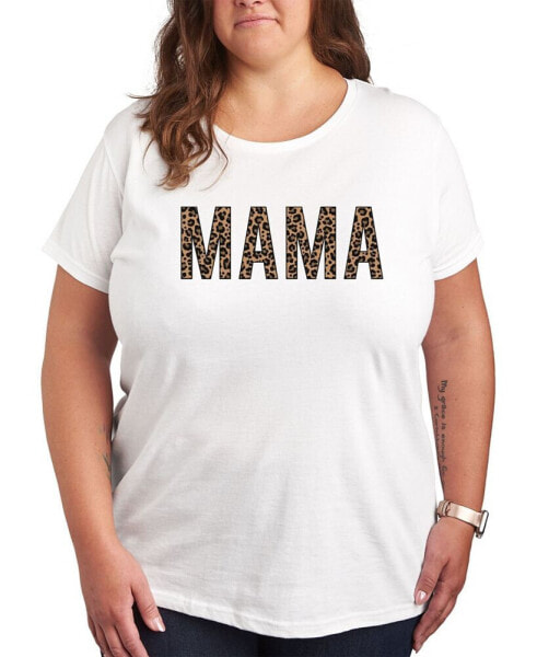 Trendy Plus Size Leopard Mama Graphic T-shirt