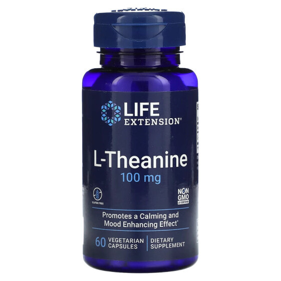 Аминокислоты Life Extension L-Theanine, 100 мг, 60 вегетарианских капсул