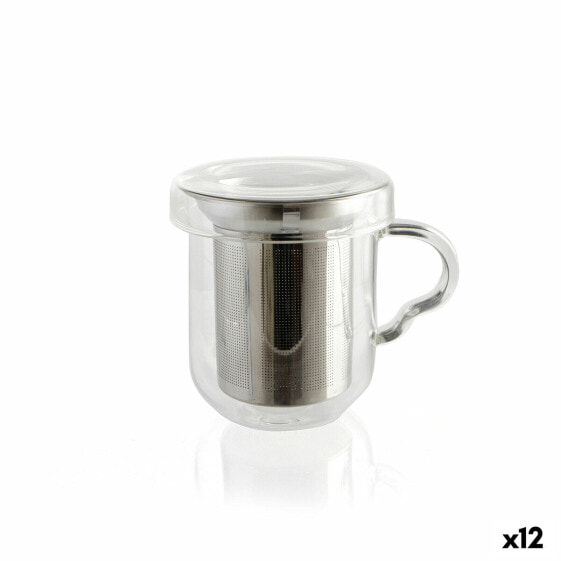 Чашка для заваривания Quid Serenia Прозрачное стекло Нержавеющая сталь 350 мл (12 штук)