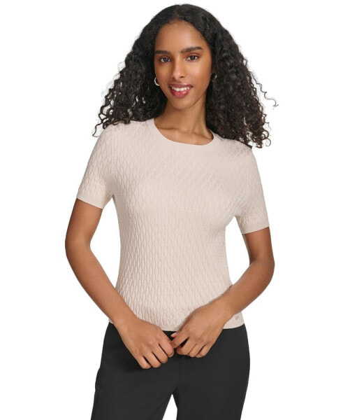 Women's Textured Short-Sleeve Sweater