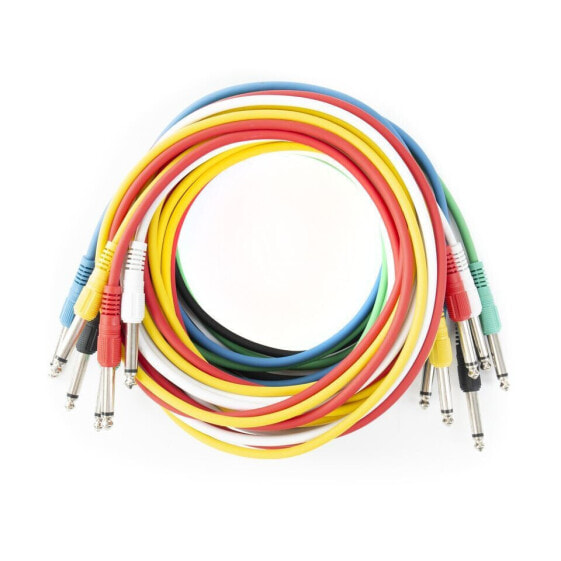 MUSIC STORE Patch Cable 3m Mono Pack Of 6