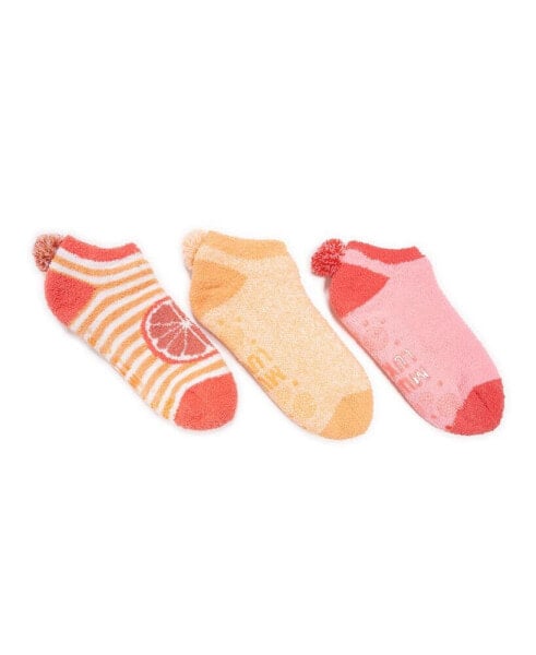 Women's Set of 3 Cozy Fruit Footies