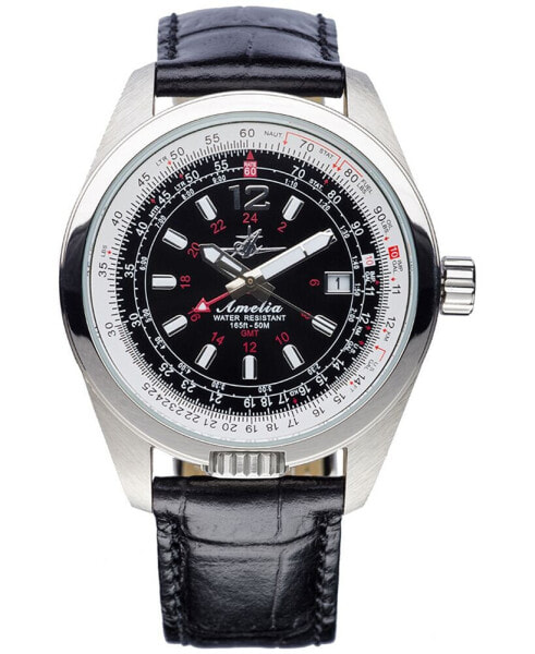 Часы Abingdon Co Amelia Swiss GMT Black 40mm