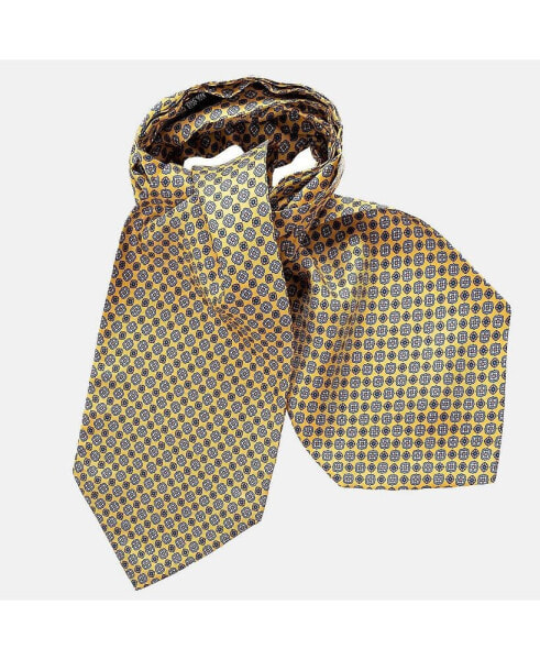Men's Corbara - Silk Ascot Cravat Tie for Men - Yellow