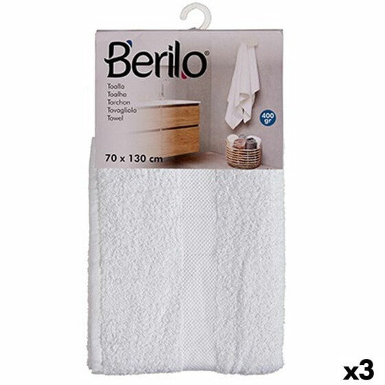Банный полотенце Белый 70 х 130 см (3 штуки) от Berilo