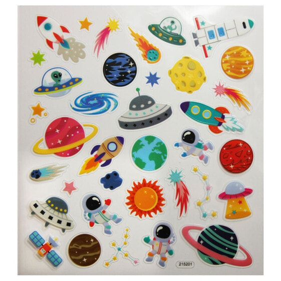 GLOBAL GIFT Classy Space Colors Brillo In The Dark Stickers