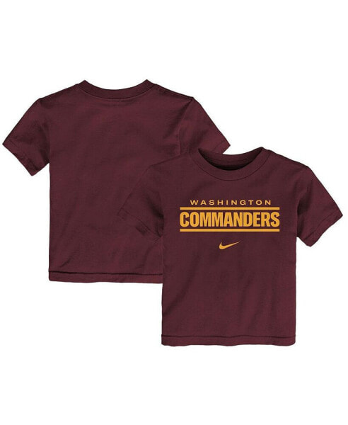 Preschool Boys and Girls Burgundy Washington Commanders Wordmark T-shirt