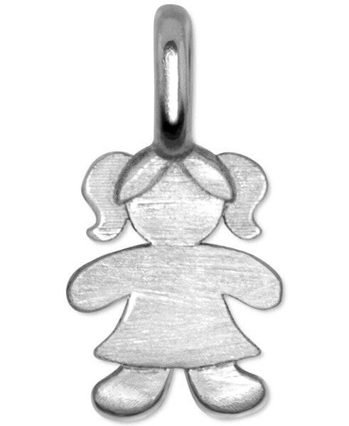 Girl Charm Pendant in Sterling Silver