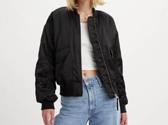 Levi's ANDY TECH Women's JACKET Size S New Caviar Black A72620003