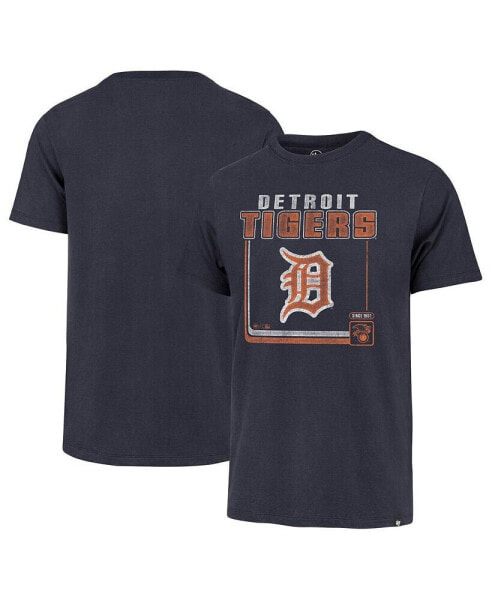 Men's Navy Distressed Detroit Tigers Cooperstown Collection Borderline Franklin T-shirt