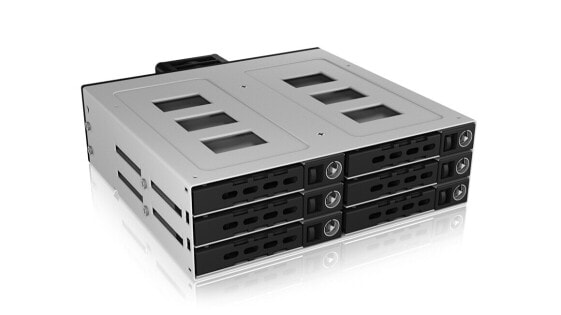 ICY BOX IB-2260SSK-12G - 13.3 cm (5.25") - Storage drive tray - 2.5" - SATA - SATA II - SATA III - Serial Attached SCSI (SAS) - Black - Metal