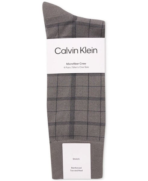 Носки мужские Calvin Klein Crew Length Microfiber, набор из 4 пар