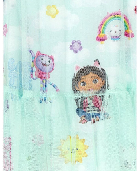 Платье для малышей DreamWorks Gabby's Dollhouse Pandy Paws Kitty Fairy Cakey Cat Girls Mesh Dress